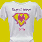 Super Mom Shirt Personalized Scoop Neck T-Shirt